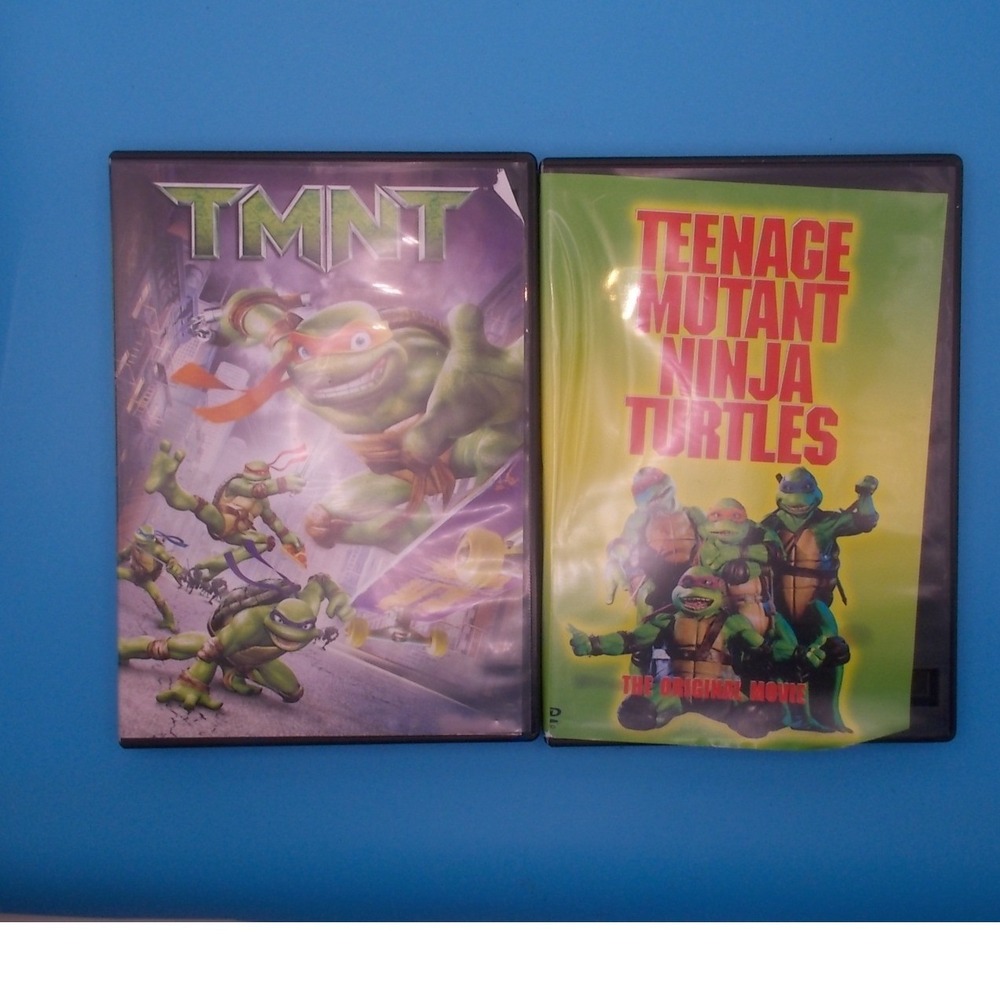 Teenage Mutant Ninja Turtles TMNT 2 DVD Lot Original Movie 1990 & 2007 CGI Movie